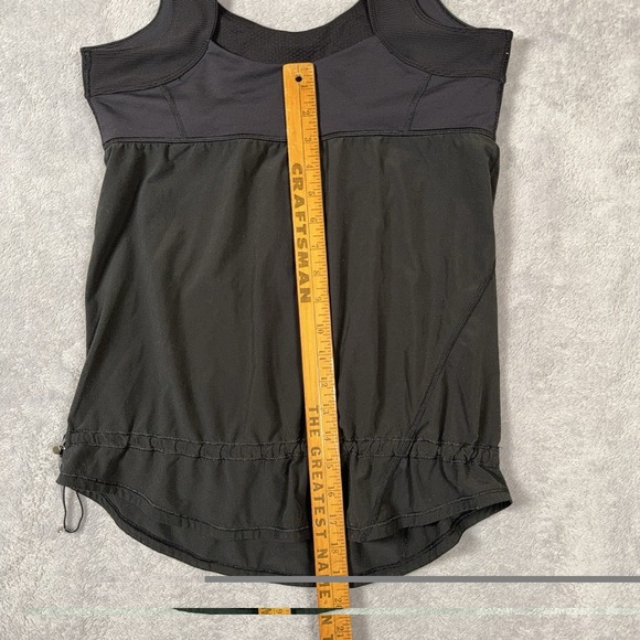 Lululemon Elevate Black Tank Top Womens Sz 8 Cinch Waist Yoga Running Workout - Picture 6 of 7